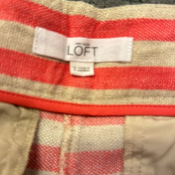 Loft Striped Shorts  Size 2 Flat Front - Picture 3 of 6